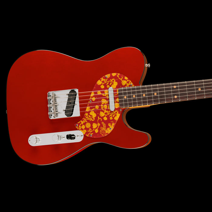 Fender Limited Edition Raphael Saadiq Telecaster Rosewood Fingerboard Dark Metallic Red Front Angle