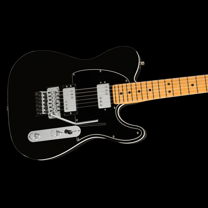 Fender Ultra Luxe Telecaster HH Floyd Rose Maple Mystic Black Closeup Body Right