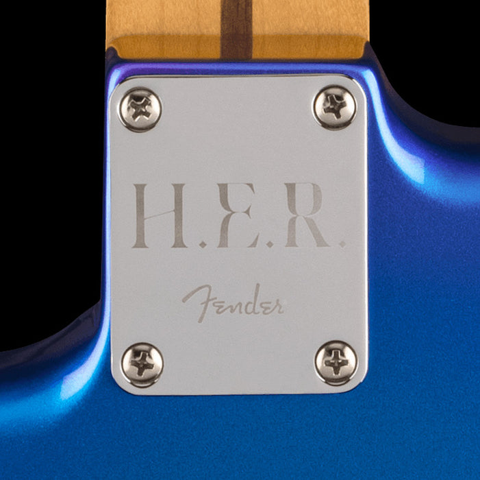 Fender Artist Series Limited Edition H.E.R Stratocaster Blue Marlin Neck Plate