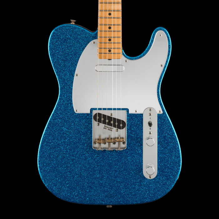 Fender Artist Series J Mascis Tele Maple Board Bottle Rocket Blue Flake Crop