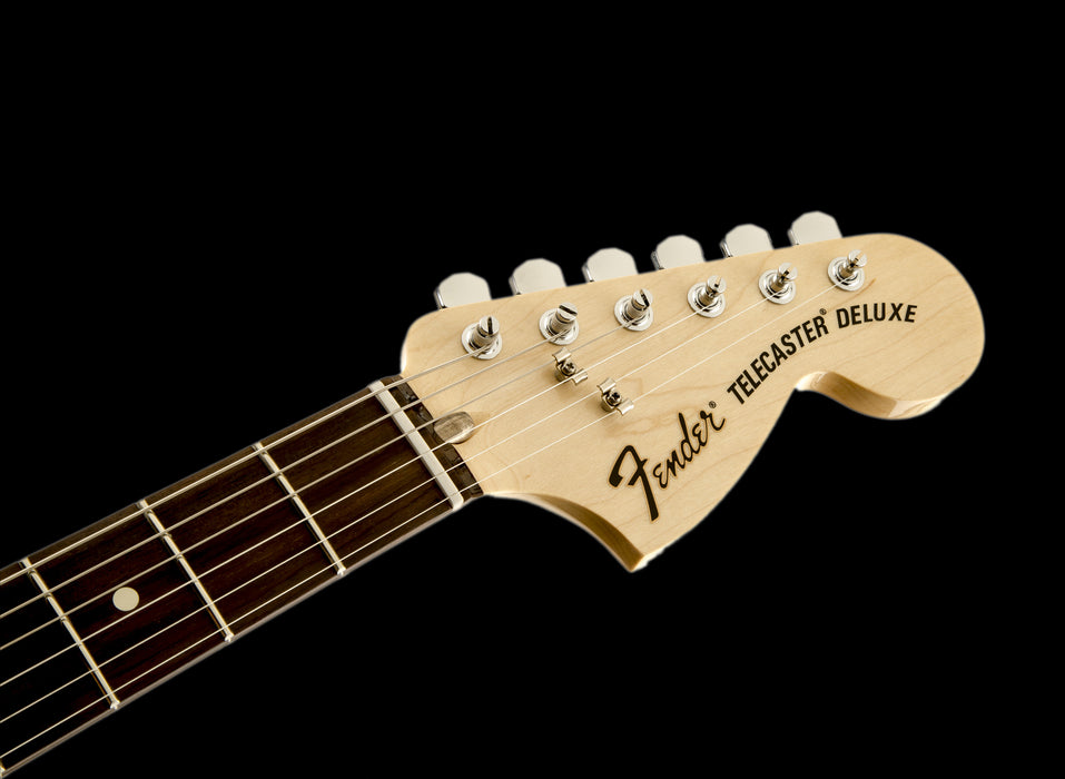 Fender Artist Series Chris Shiflett Telecaster Deluxe Shoreline Gold Rosewood Headstock