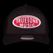 Truetone Music Trucker Hat Black with Red & White Logo