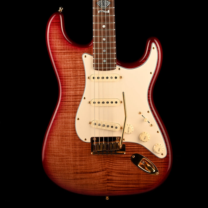 Pre Owned Fender 60th Anniversary Stratocaster "President" Sunburst Maple Neck With OHSC