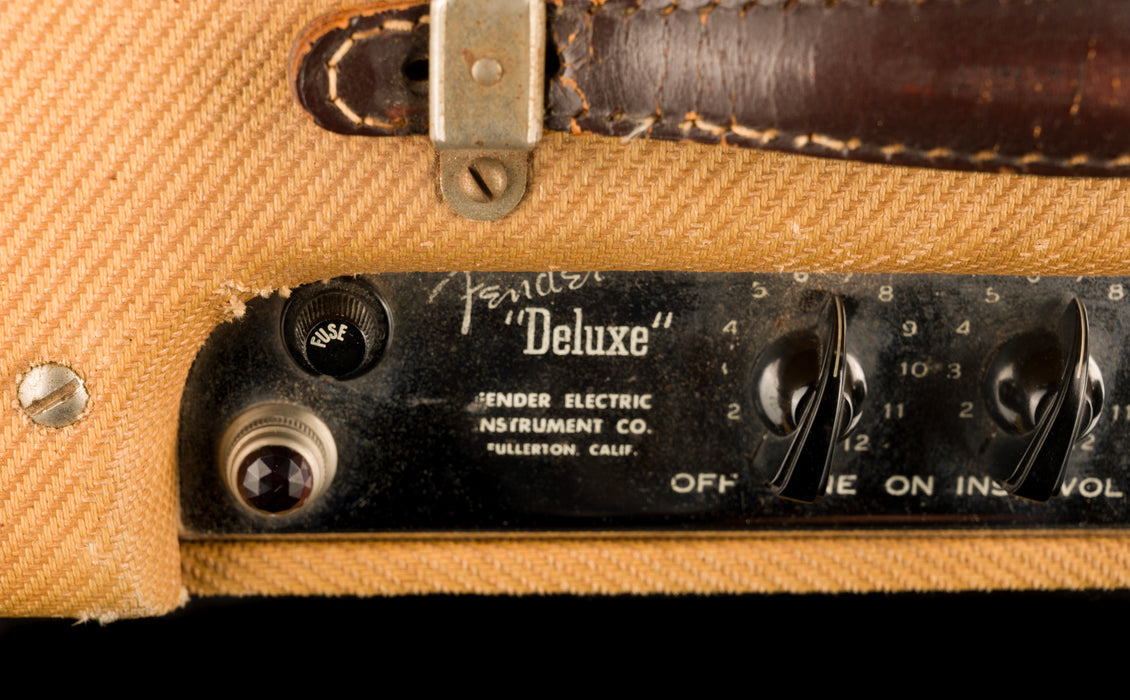 Vintage 1948 Fender Deluxe Tweed Guitar Amp Cover With Cover