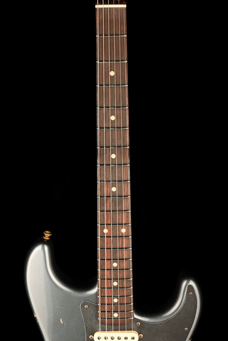 Fender Custom Shop 1962 Stratocaster Reverse Headstock Relic Charcoal Frost Metallic With Case