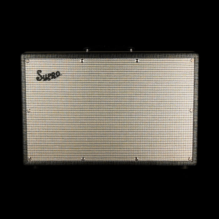 Pre Owned Supro Statesman Guitar Amp Head With 2x12" Guitar Amp Cabinet Grey