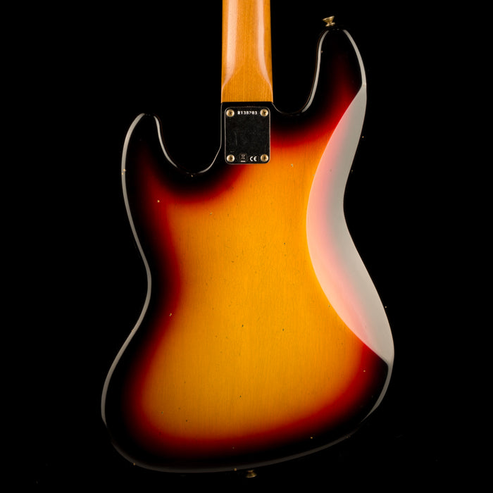 Fender Custom Shop 1964 Jazz Bass Fretless Journeyman Relic 3-Tone Sunburst with Case