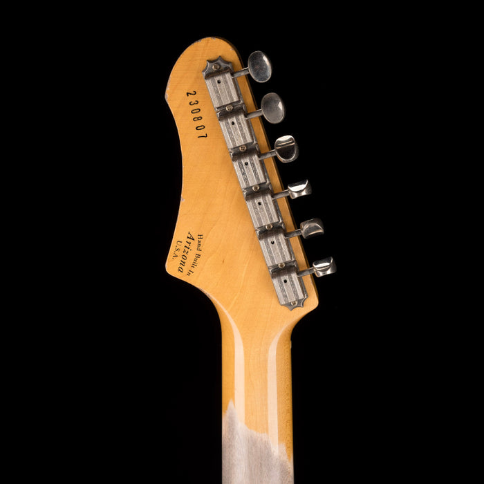 Fano Oltre TC6 Medium Distress 2-Tone Sunburst Headstock Back