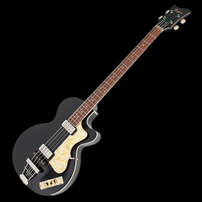 Hofner Contemporary Club Bass - Transparent Black - HCT-500/2-TBK-O Front Angle