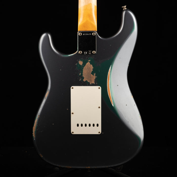 Fender Custom Shop 1962 Stratocaster Heavy Relic Charcoal Frost Metallic over Sherwood Green Metallic