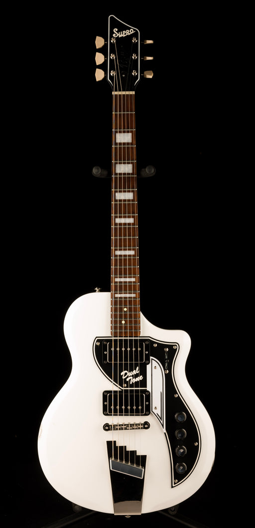 Pre Owned Supro 1224DBHT Limited Edition David Bowie 1961 Dual Tone Hardtail White With Gig Bag