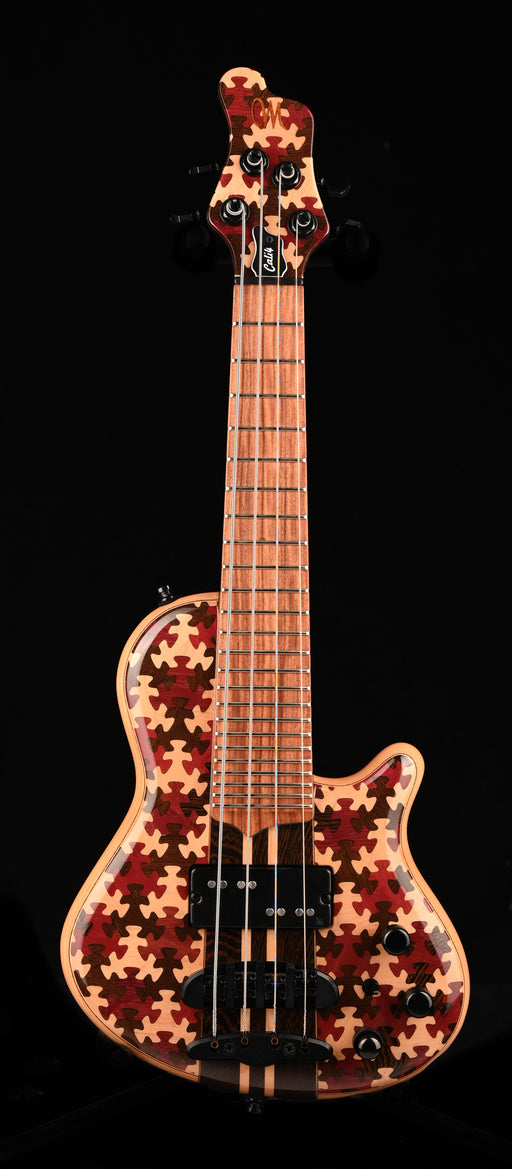 Mayones Cali4 Bass (17.5" Scale) Swamp Ash Body Triskelion Top Natural with Case - IN STOCK!!!