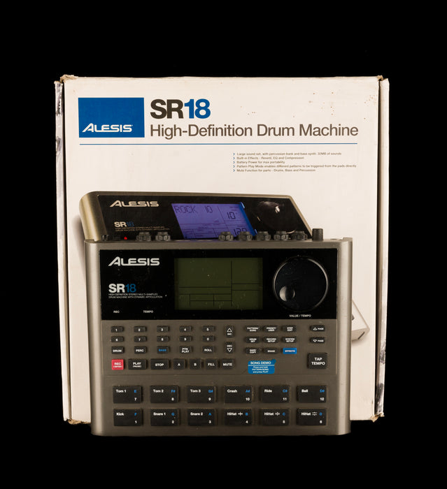 ALESIS outlet SR 18 DRUM MACHINE WITH DYNAMIC ARTICULATION