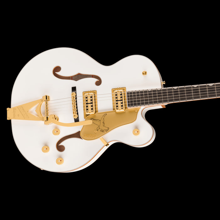 Gretsch Falcon Hollow Body with String-Thru Bigsby Gold Hardware White Contour Body Right