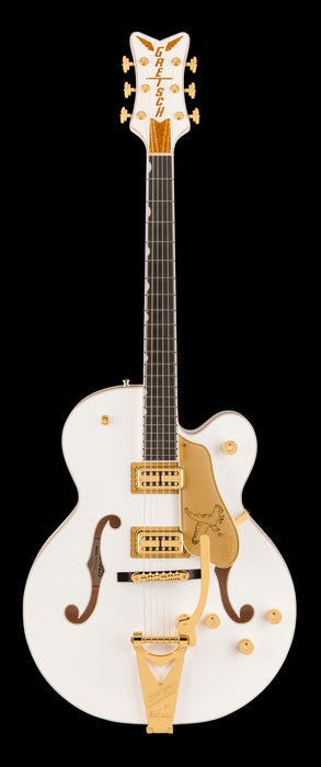 Gretsch Falcon Hollow Body with String-Thru Bigsby Gold Hardware White Front