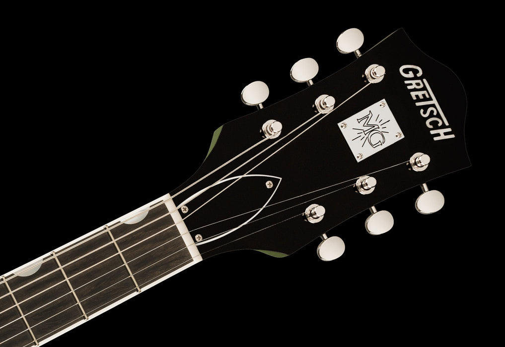 Gretsch G6618-MG Martin Gore Anniversary Center Block with G-Cutout Tailpiece 2-Tone Smoke Green JP Headstock