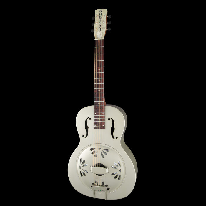 Gretsch G9201 Honey Dipper Round-neck Metal Resonator Front Angle Left