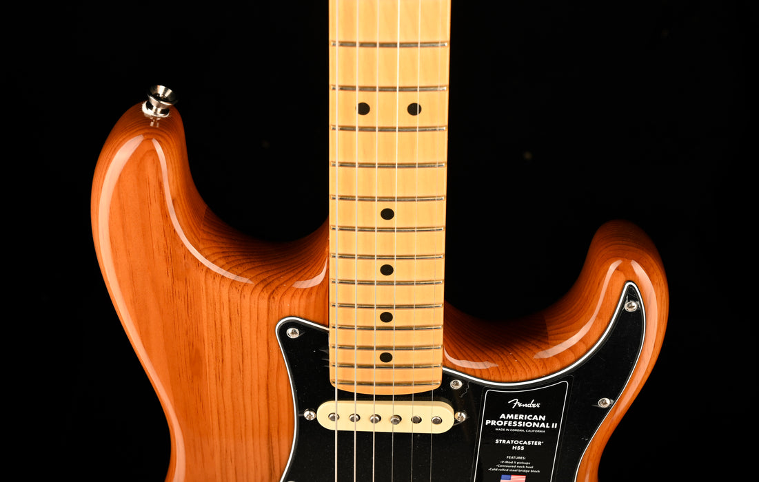 Pre Owned Fender American Professional II Stratocaster HSS Roasted Pine Electric Guitar With OHSC