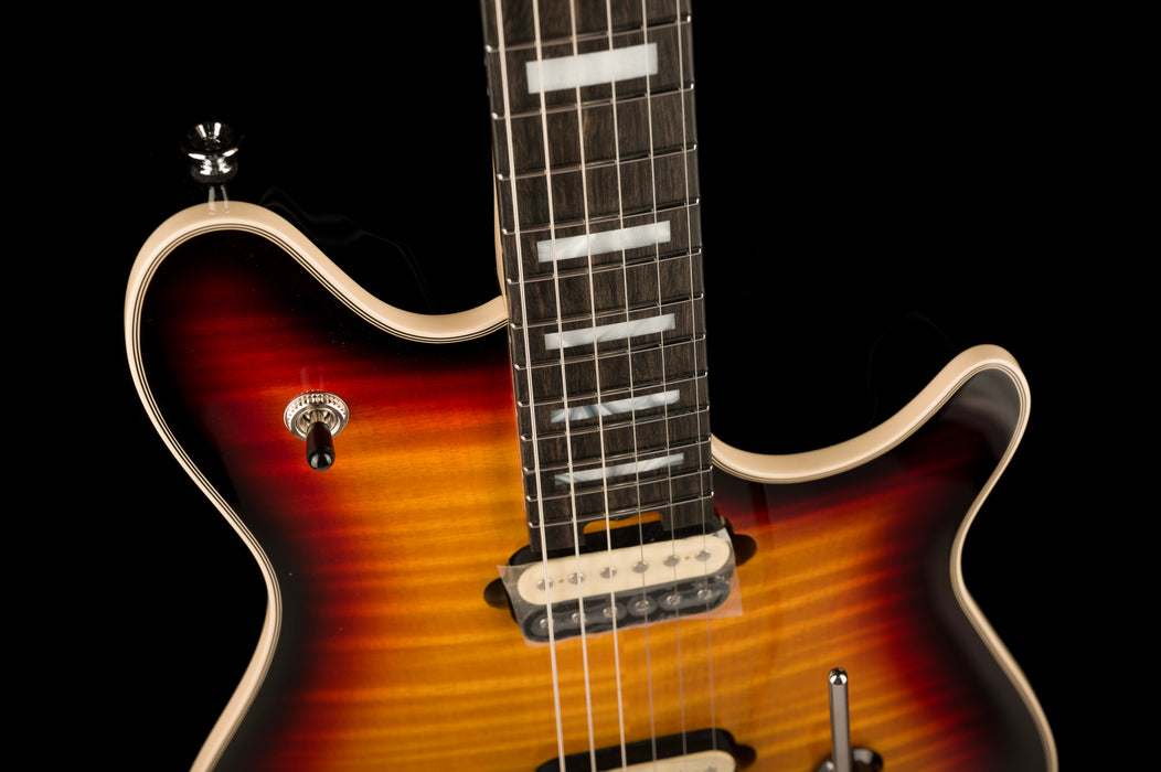 EVH Wolfgang USA 5A Flame Top 3-Tone Burst with Case