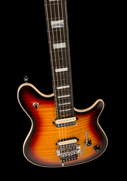 EVH Wolfgang USA 5A Flame Top 3-Tone Burst with Case