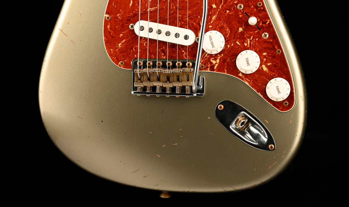 Fender Custom Shop Masterbuilt David Brown 1963 Stratocaster Journeyman Relic Brazilian Rosewood Super Faded Sage Green Metallic