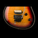 EVH Wolfgang USA 5A Flame Top 3-Tone Burst Closeup Bridge