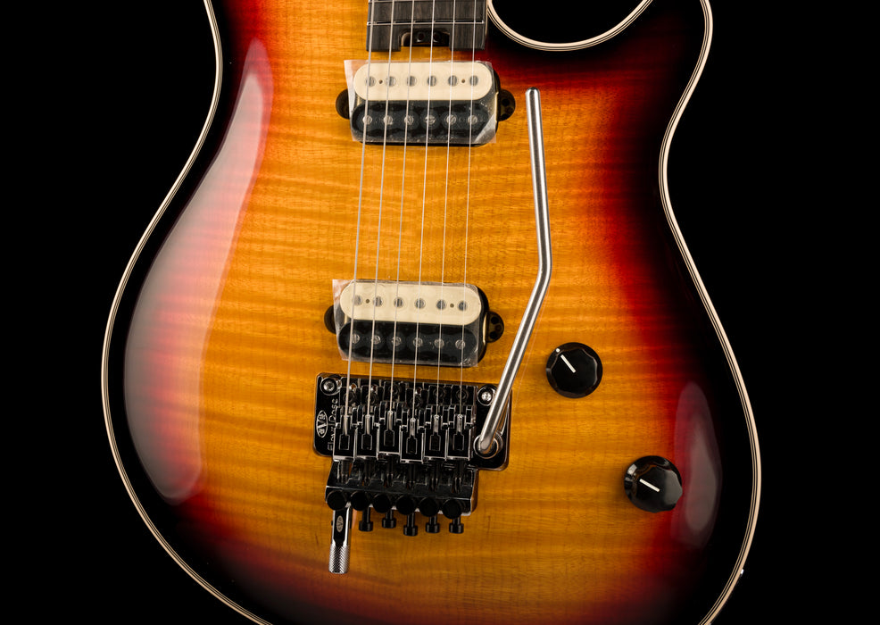 EVH Wolfgang USA 5A Flame Top 3-Tone Burst with Case