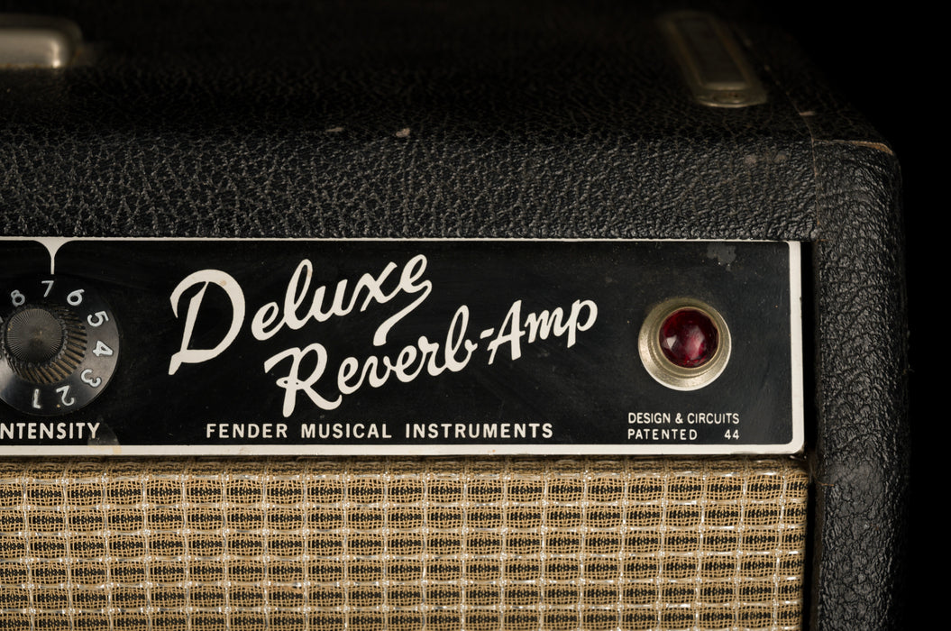 Vintage 1966 Fender Deluxe Reverb Guitar Amp Combo With Cover