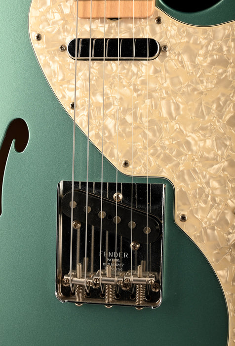 Pre Owned Fender Custom Shop 1969 Telecaster Thinline Teal Green Metallic With HSC