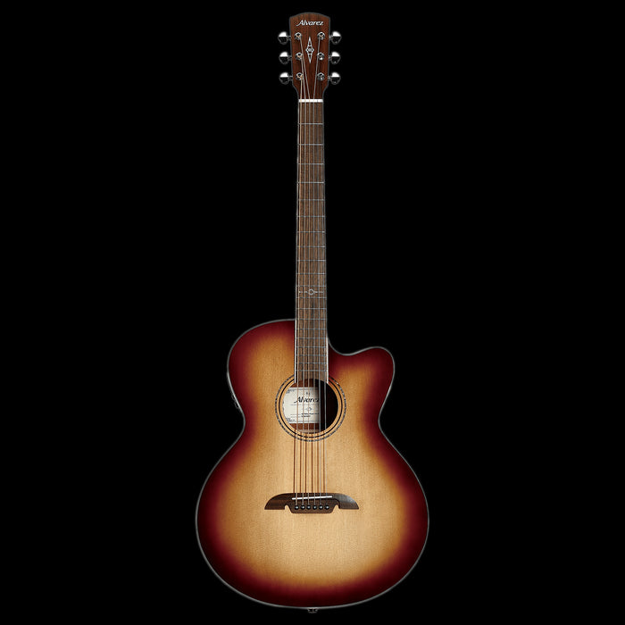 Alvarez ABT60CESHB Artist Cutaway Shadowburst Baritone Acoustic Electric Guitar Front