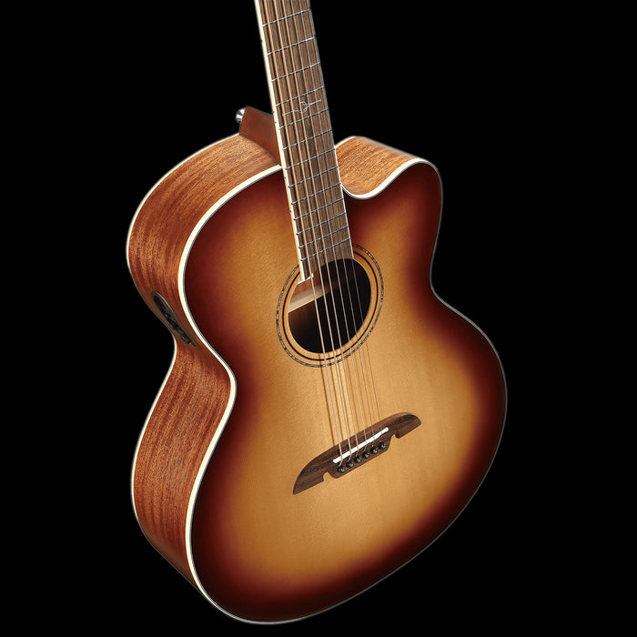 Alvarez ABT60CESHB Artist Cutaway Shadowburst Baritone Acoustic Electric Guitar Top Down