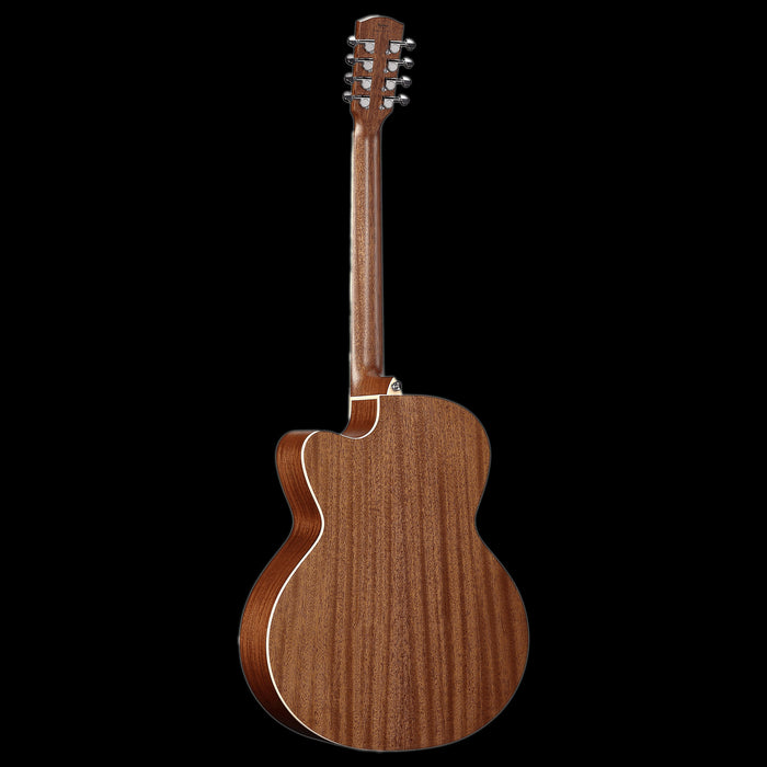 Alvarez ABT60CE-8SHB Artist 8-String Acoustic Electric Baritone Shadowburst Back Left 3/4