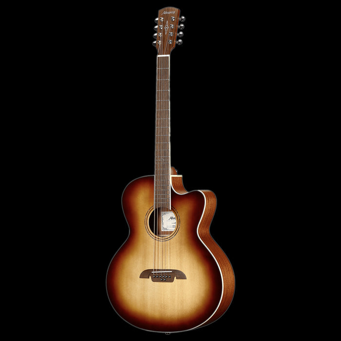 Alvarez ABT60CE-8SHB Artist 8-String Acoustic Electric Baritone Shadowburst Right 3/4