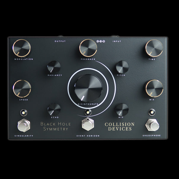 Collision Devices Black Hole Symmetry Modulated Delay / Pitch Shifted Reverb / Destruction Fuzz Guitar Pedal Front