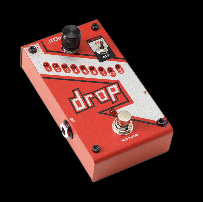 DigiTech The Drop Polyphonic Drop Tune Pedal Guitar Effect Pedal Front Angle