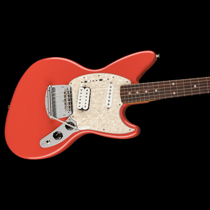 Fender Artist Series Kurt Cobain Jag-Stang Rosewood Fiesta Red Closeup Body Right