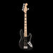 Squier Affinity Series Active Jazz Bass V Maple Fingerboard Black Pickguard Black Metallic Front