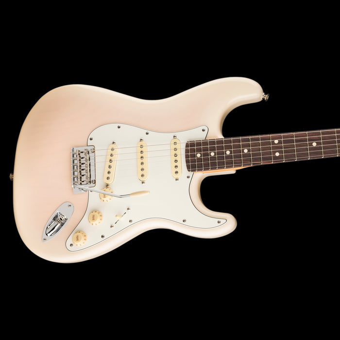 Fender Player II Stratocaster Rosewood Fingerboard White Blonde (Chambered) Front Angle