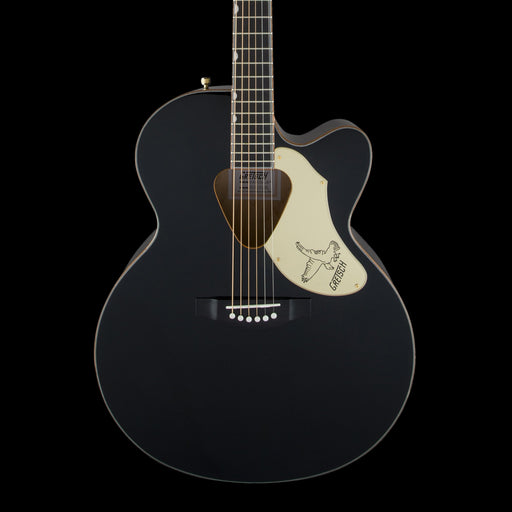 Gretsch G5022CBFE Rancher Falcon Jumbo Cutaway Acoustic Electric Guitar Black Front Crop