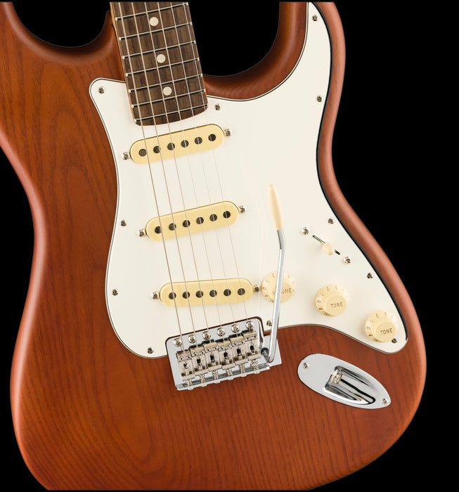 Fender American Performer Sassafras Stratocaster Rosewood Fingerboard Mocha With Gig Bag Front Body