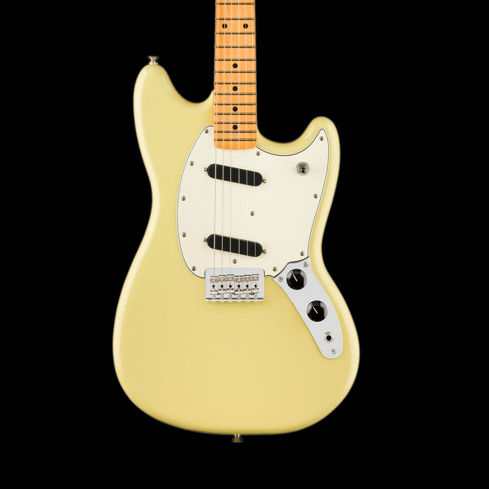 Fender Player II Mustang Maple Fingerboard Hialeah Yellow Front Crop