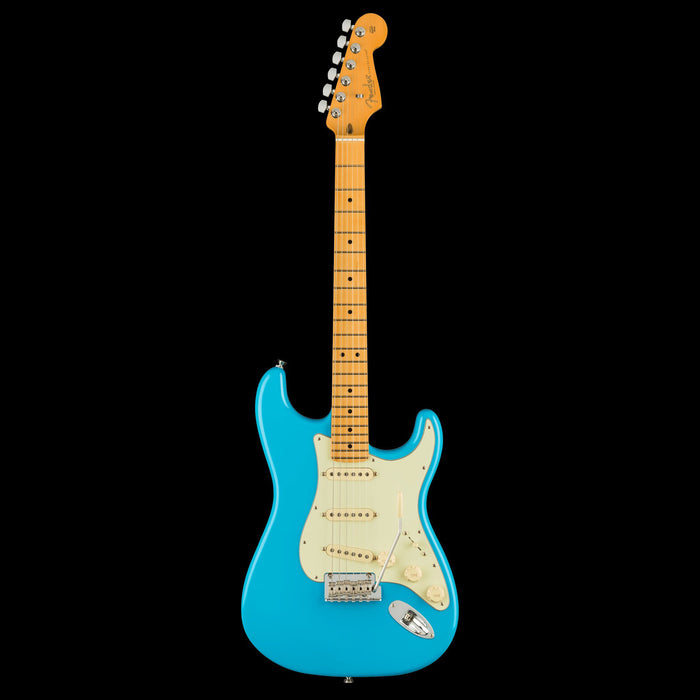 Fender American Professional II Stratocaster Maple Fingerboard Miami Blue Front 