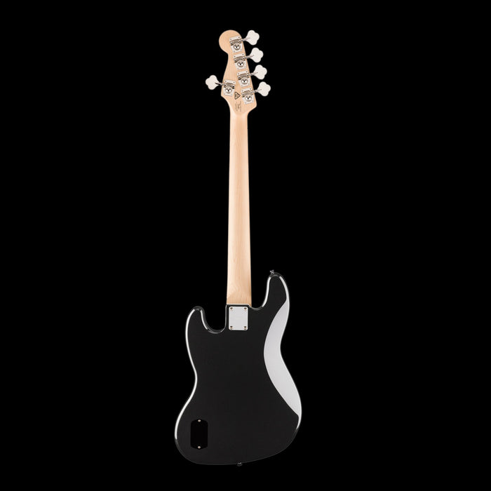 Squier Affinity Series Active Jazz Bass V Maple Fingerboard Black Pickguard Black Metallic Back