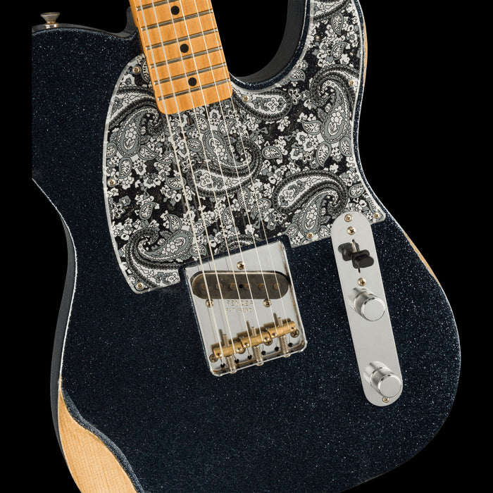 Fender Artist Series Brad Paisley Road Worn Esquire Black Sparkle Front Body