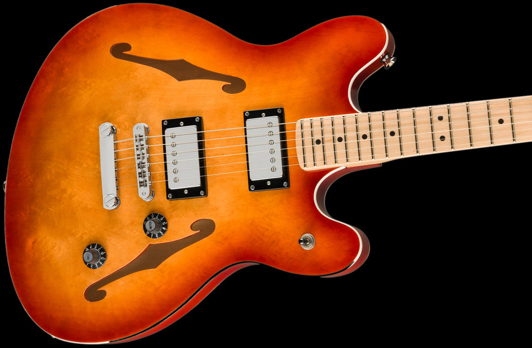 Squier Affinity Series Starcaster Deluxe Maple Fingerboard Sienna Sunburst Contour Body