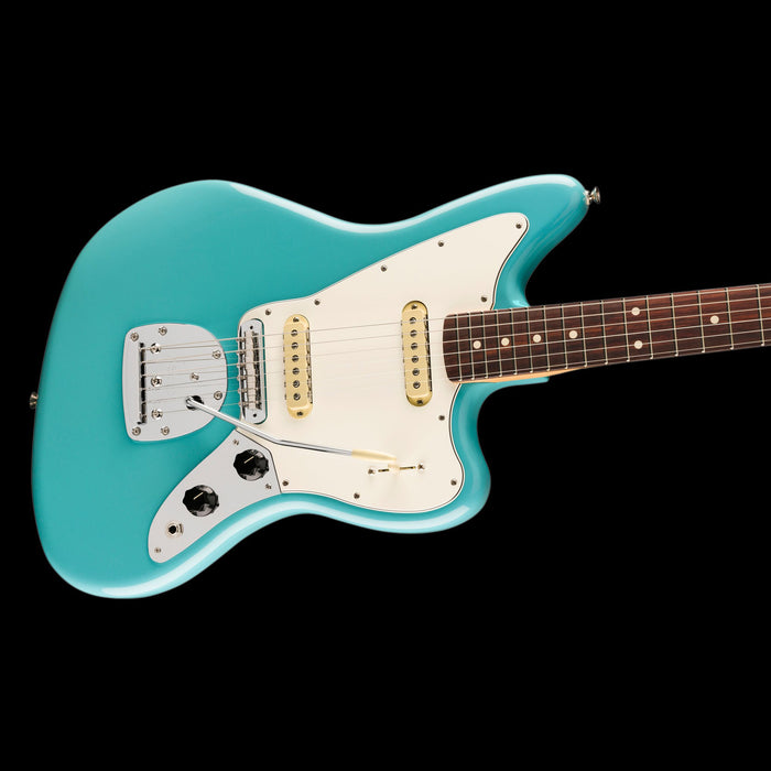 Fender Player II Jaguar Rosewood Fingerboard Aquatone Blue Front Angle