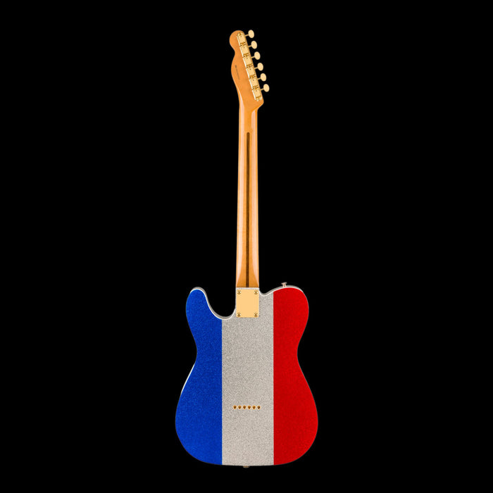 Fender Limited Edition Buck Owens Telecaster Red Silver and Blue Sparkle With Gig Bag Back