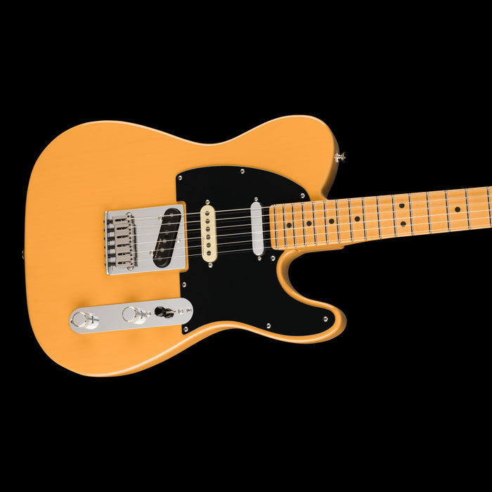 Fender Player Plus Nashville Telecaster Maple Board Butterscotch Blonde Closeup Body Right