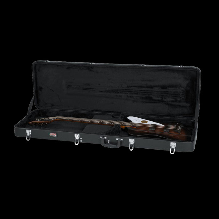 Gator GWE-TBIRD-BASS Thunderbird Bass Guitar Wood Case Economy Wood Case With Thunderbird