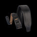 Levy's M26PD-BLK 3 inch Wide Top Grain Leather Guitar Strap Front Rolled Up